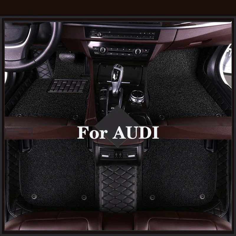 

High Quality Customized Double Layer Detachable Diamond Pattern Car Floor Mat For AUDI RS3 RS4 RS5 RS6 RS7 80 Convertible