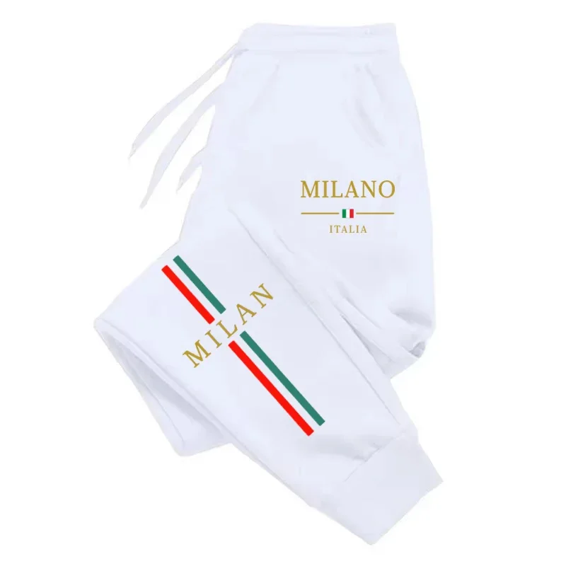 2025 Hot Sale Milan City Printed Jogger Pants Men Women Autumn Winter Casual High Quality Outdoor Running Sports Sweatpants view 5