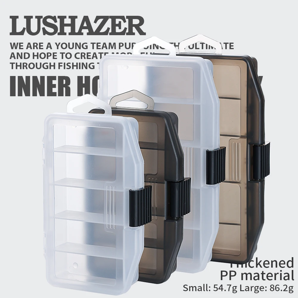 LUSHAZER-Fishing-Box-5-Compartments-Plastic-Storage-Case-Thunder-Frog ...