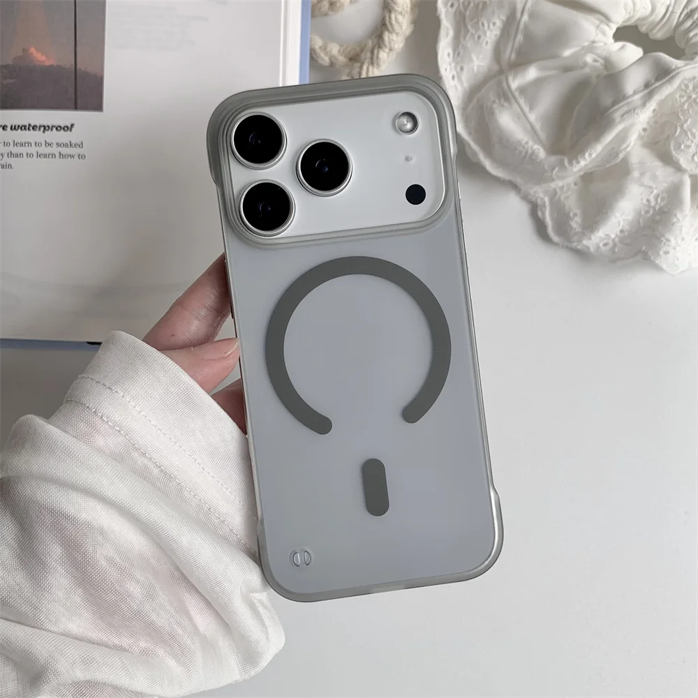 Ultra Slim Matte Frameless Phone Case with Wireless Charging Capability