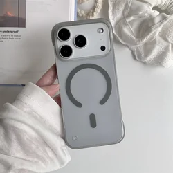 Ultra Slim Matte Frameless Phone Case with Wireless Charging Capability - iPhone 15 (Titanium Gray)