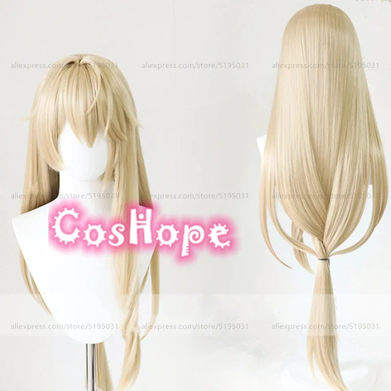 

Honkai Star Rail Luocha Cosplay Wig 100cm Long Straight Wig Yellow Golden Wig Cosplay Anime Wigs Heat Resistant Synthetic Wigs