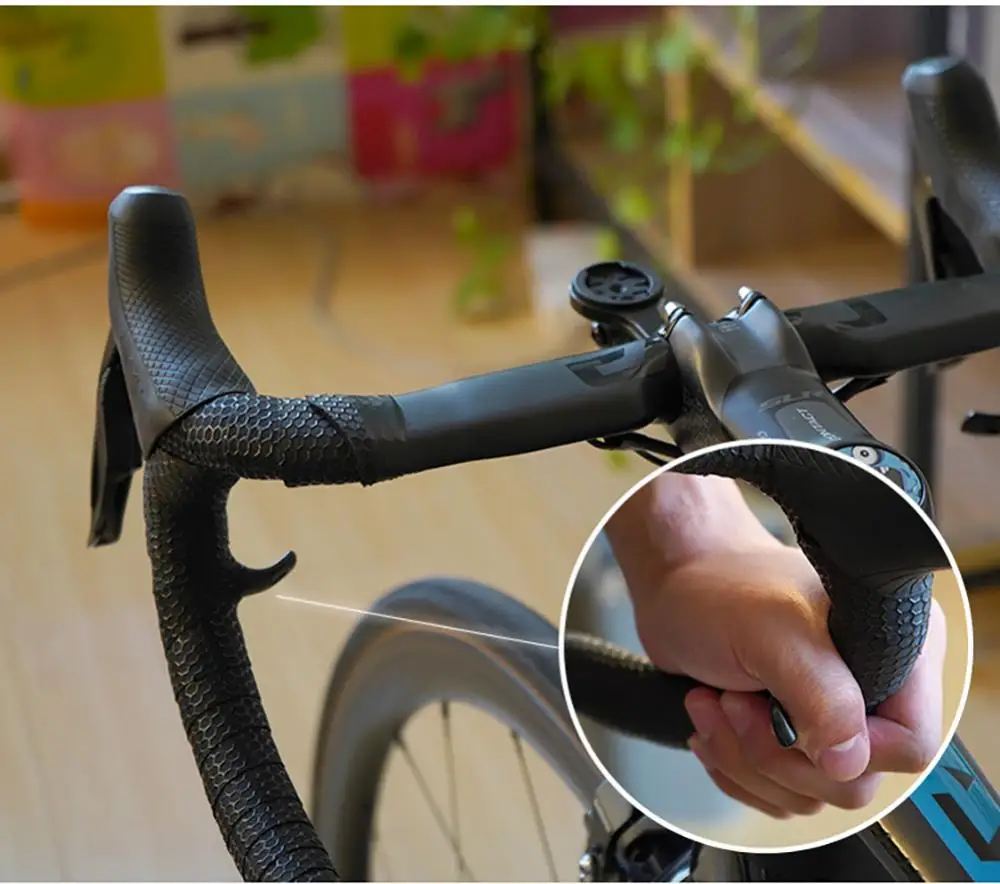 Description Picture 3 of item1 Pair Bicycle Handlebar Thumb Grips MTB Road Gravel Bikes Togs Road Thumb Over Grip Bike Accessories