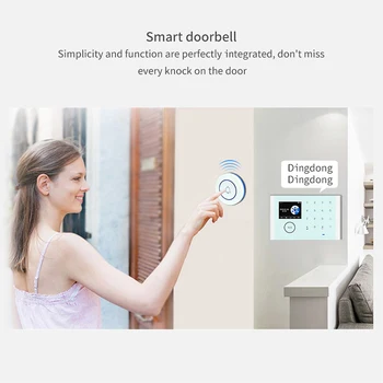 CS118 WiFi+GSM+GPRS 3 IN 1 Network Intelligent Home Alarm System Tuya APP Remote Control 433MHz Home Secure Door Bell Smart Aler 6
