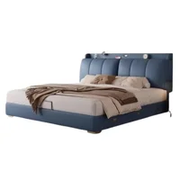 Lit de rangement moderne en Corium pour chambre à coucher, lit de luxe en Corium pour mariage, meubles de maison complets pour chambres doubles 6