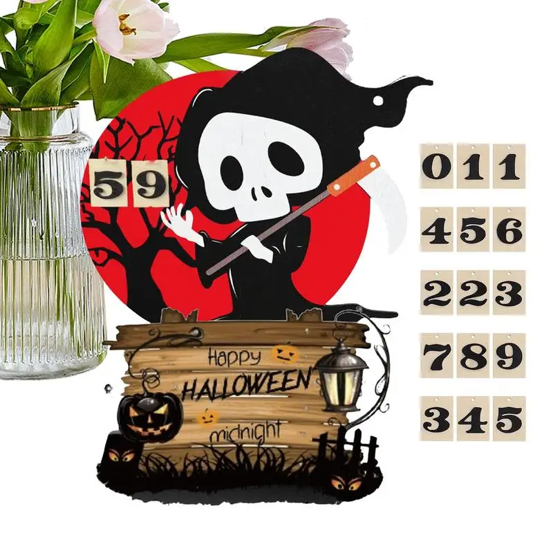 

2023 Halloween Advent Calendars Pumpkin Skull Grim Reaper Countdown Ornament Halloween Home Decor Halloween Advent Calendar