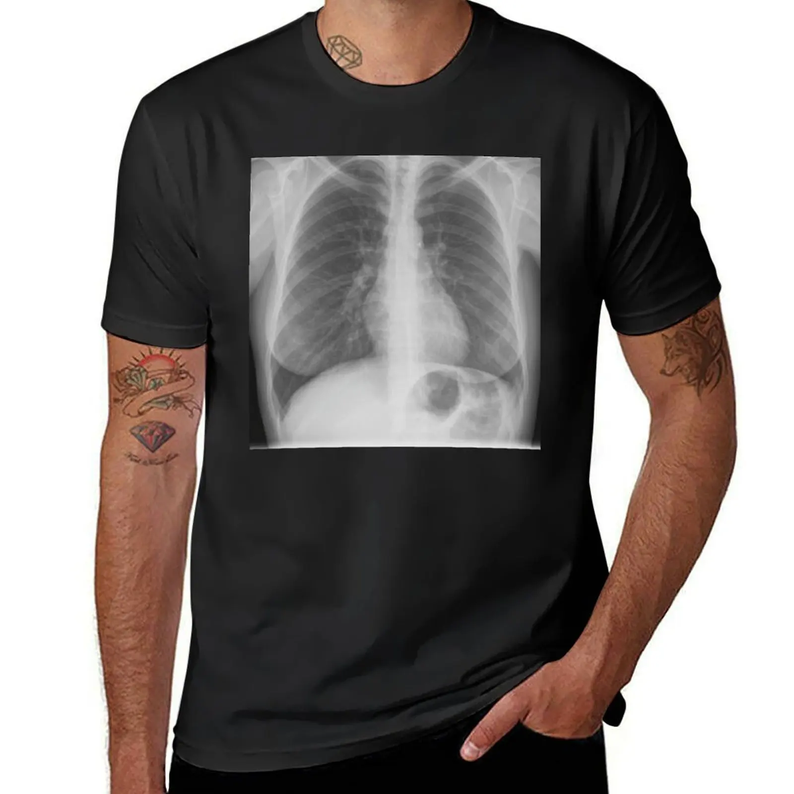 Chest X-Ray T-Shirt kawaii clothes cute tops vintage clothes sports fans t shirts for men pack