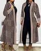 Cardigan for Women 2024 Leopard Print Open Front Longline Coat Autumn and Winter Casual Loose and Versatile Jacket Streetwear 1