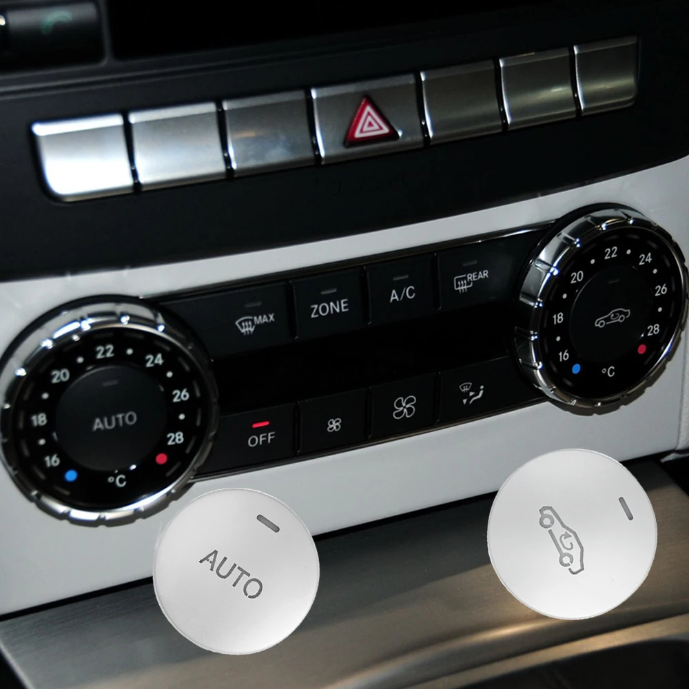 Car Air Condition AUTO Knob Button Trim Cover Sticker Interior Accessories For Mercedes Benz C E CLS GLK Class W204 W212