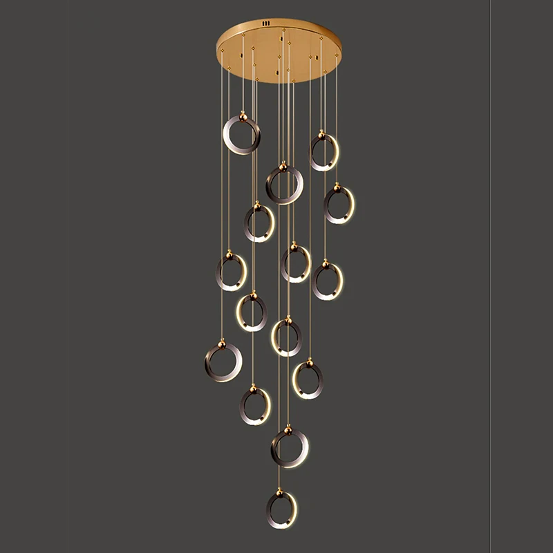 모던 홈 데코 LED 조명 링 펜던트 조명, 거실 샹들리에, 식당 걸이식 조명, 실내 조명
