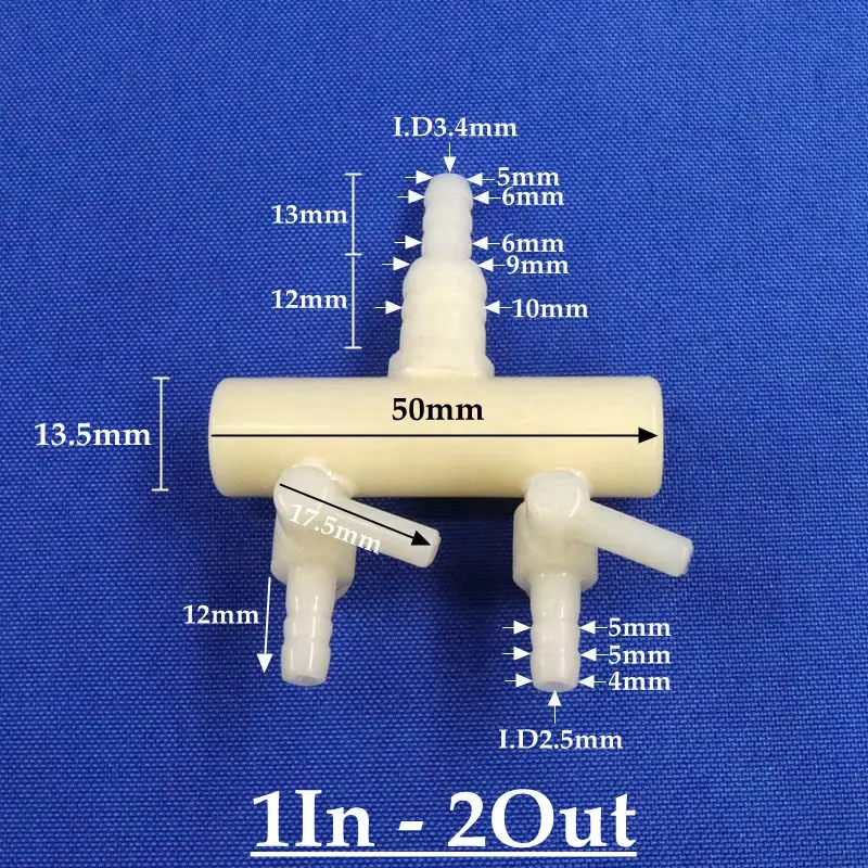Aquarium Air Pump Diverter Valve - 4mm Splitter Control Valve, 2-Way (2 PCS) For Fish Tank Oxygen Pump & Air Stones