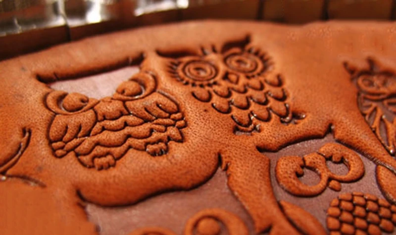 7pcs Owl pattern Hand-work unique design carving punches stamp craft leather with leather carving tools