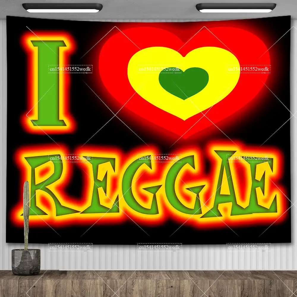 Tapestry decorations reggae music slogan Just Relax poster flag banner hip pop wall hanging tapestry for living room
