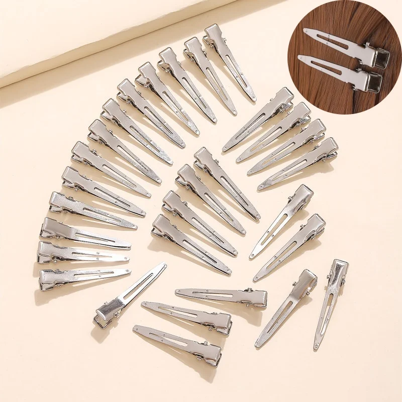 Hair Clips 20/50pcs Salon Fixed Silvery Metal Styling No Crease Curl Duckbill Hairpins