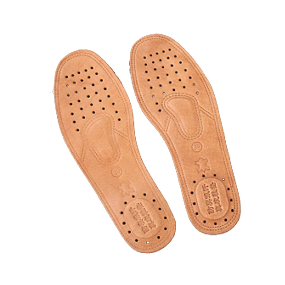 1 Pair Cowhide Insole for Shoes Men Women Comfortable Deodorant Ultra Thin Leather Insoles Flats Replacement Inner Shoe Sole shoe insoles