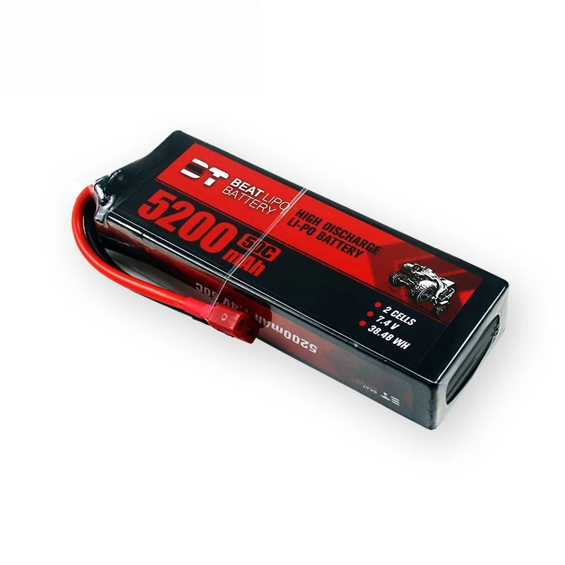 Batterie Lipo RC 5200mAh 7.4V 50C pour bateau voiture drone avion