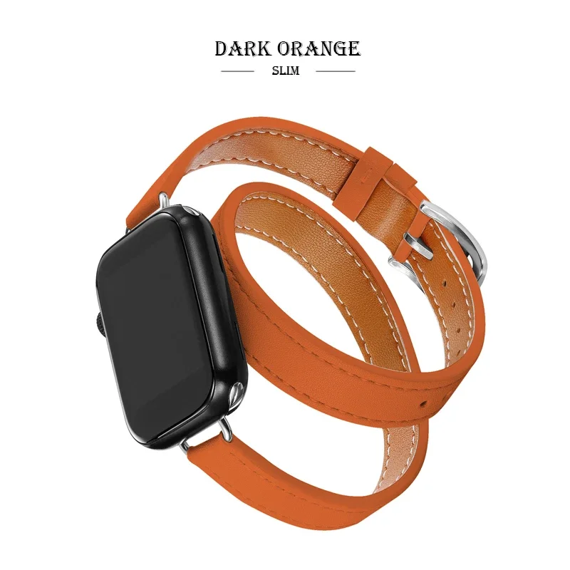 Premium Leather Strap Replacement for Apple Watch - Elegant and Durable Bracelet Accessory