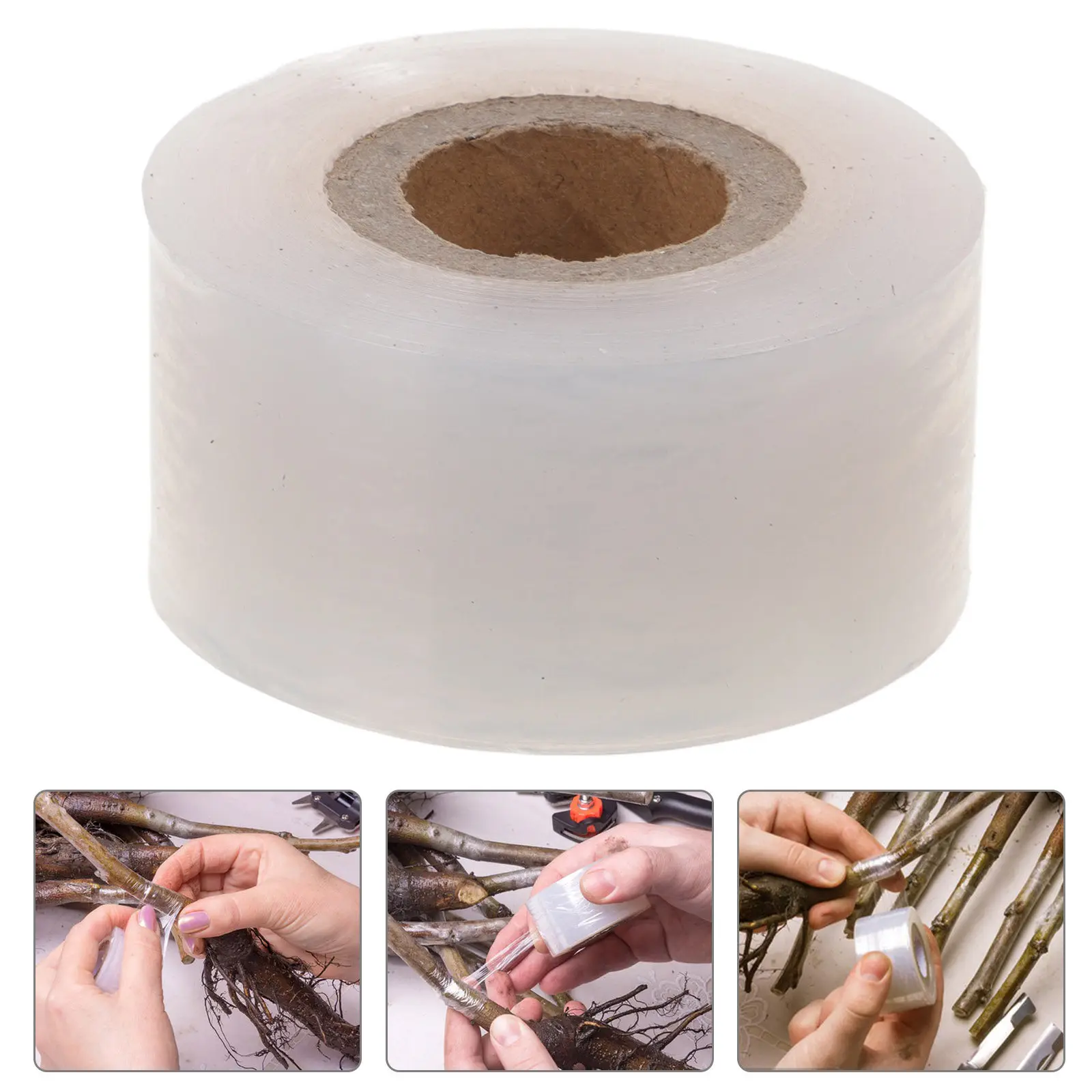 30Mm X 100M 접목 테이프 페칸 호두 감귤류 아보카도 과일 나무용 폴리에틸렌 신축성 자체 접착 방수 필름