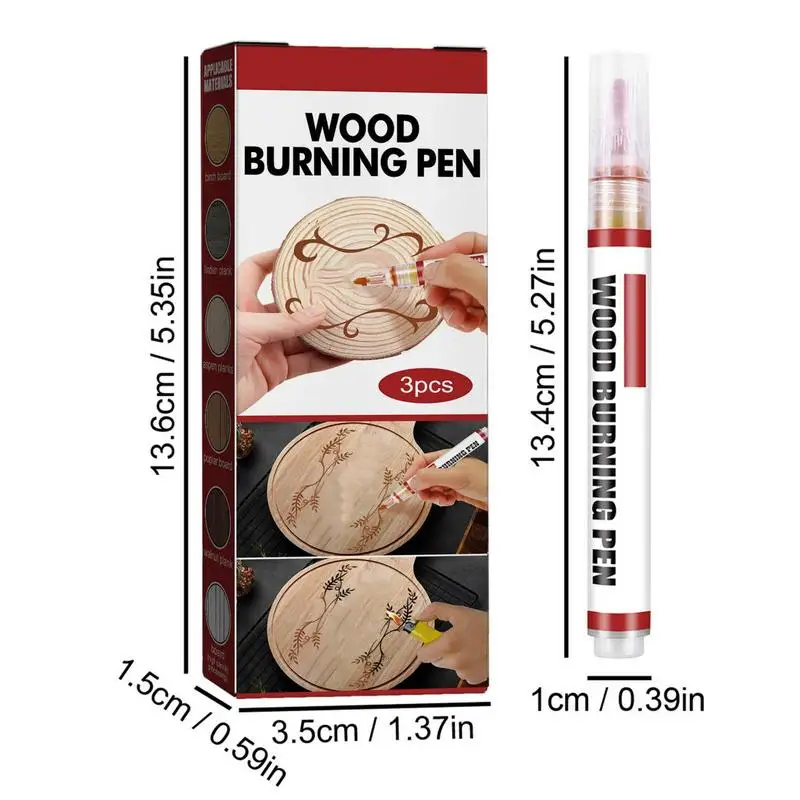 Wood Burning Pen Torch Paste Set 3 PCS Scorch Pen Markers For DIY Wood  Painting Suitable For Artists And Beginners