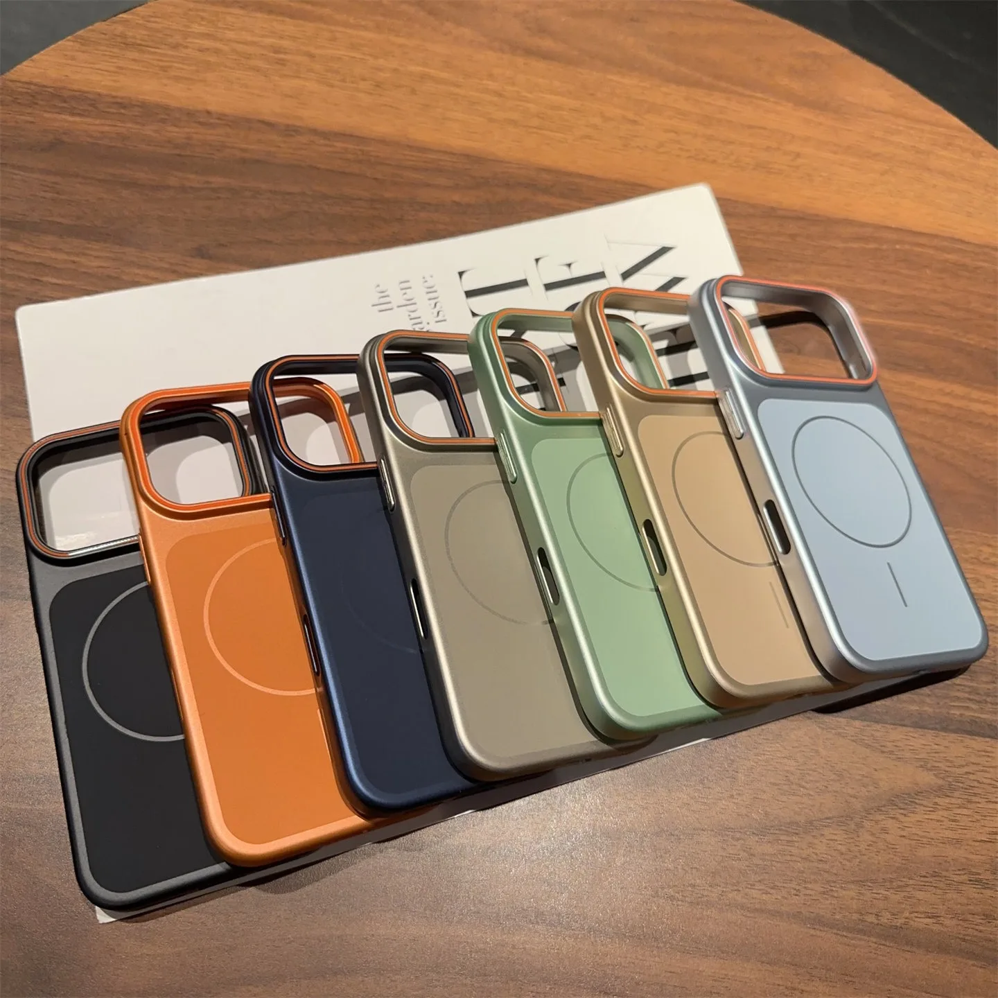 Enhanced Product Title: Premium Metallic Magnetic Shockproof Slim Case with Matte Finish