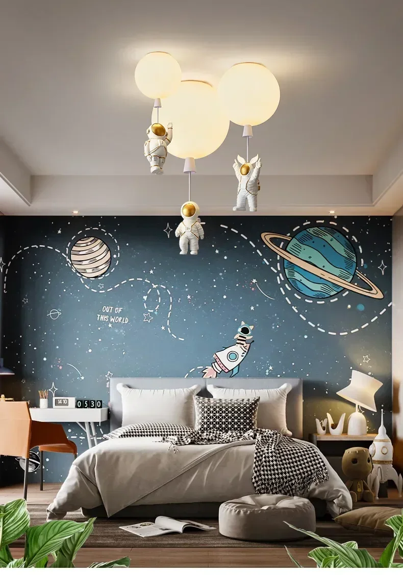 Children Lighting - Modern LED Astronaut Balloon Pendant Lamp