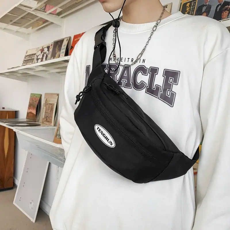 Foufurieux Men Fashion Brand Large Capacity Chest Bag Men Japanese Casual  Simple Shoulder Bag Women Shoulder Bag Cross Body Bag