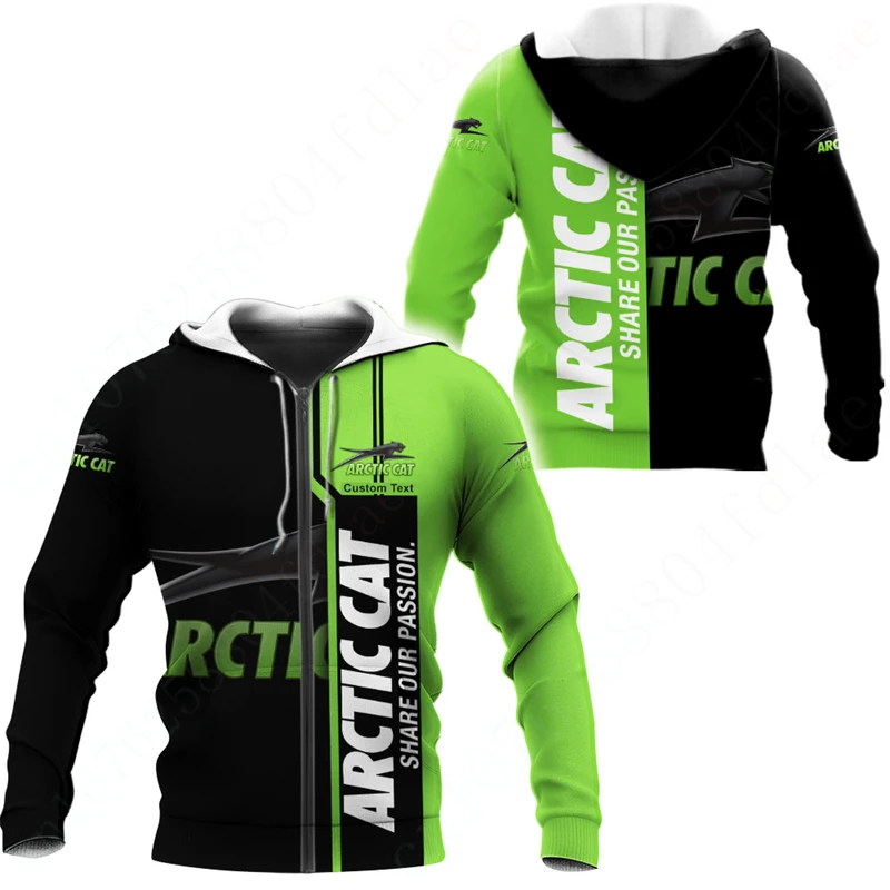 Arctic Cat Harajuku Oversize Hoodie Unisex Clothing Anime Zip Hoodies Casual Hoodies For Men Women 3D Printing Sweatshirt Top