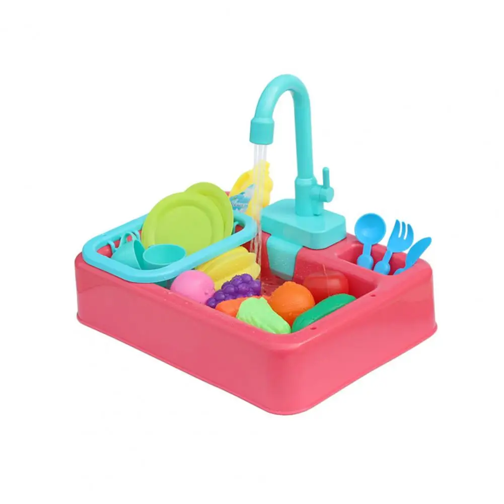 Kitchen Sink Play Toy Faucet Rotatable Toy Faucet with Running Water for Kids Playhouse Kitchen Sink Battery Operated for Boys