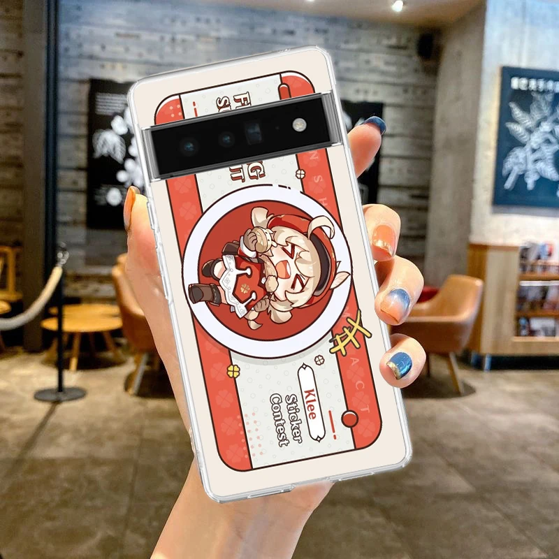 Genshin Impact Themed Soft Silicone Clear Phone Case