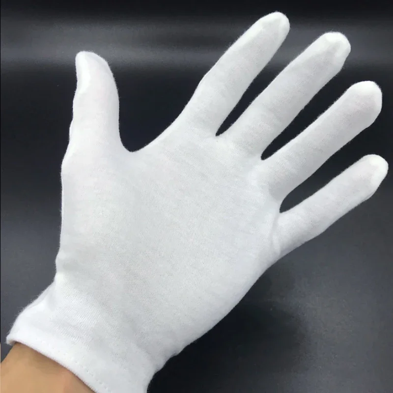 Weiße Baumwolle Arbeits handschuhe Bulk für trockene Handhabung Film Spa Handschuhe zeremonielle High Stretch Handschuhe Haushalts reinigung Arbeits werkzeuge