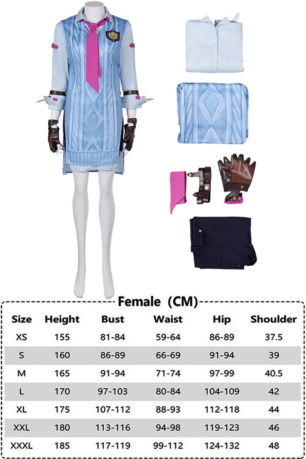 thumbnail image 1 of Disfraz de Asuka Kazama de Tekken 8 para mujer adulta, conjunto de uniforme, traje de juego de rol, traje de carnaval de Halloween, 1 of 5