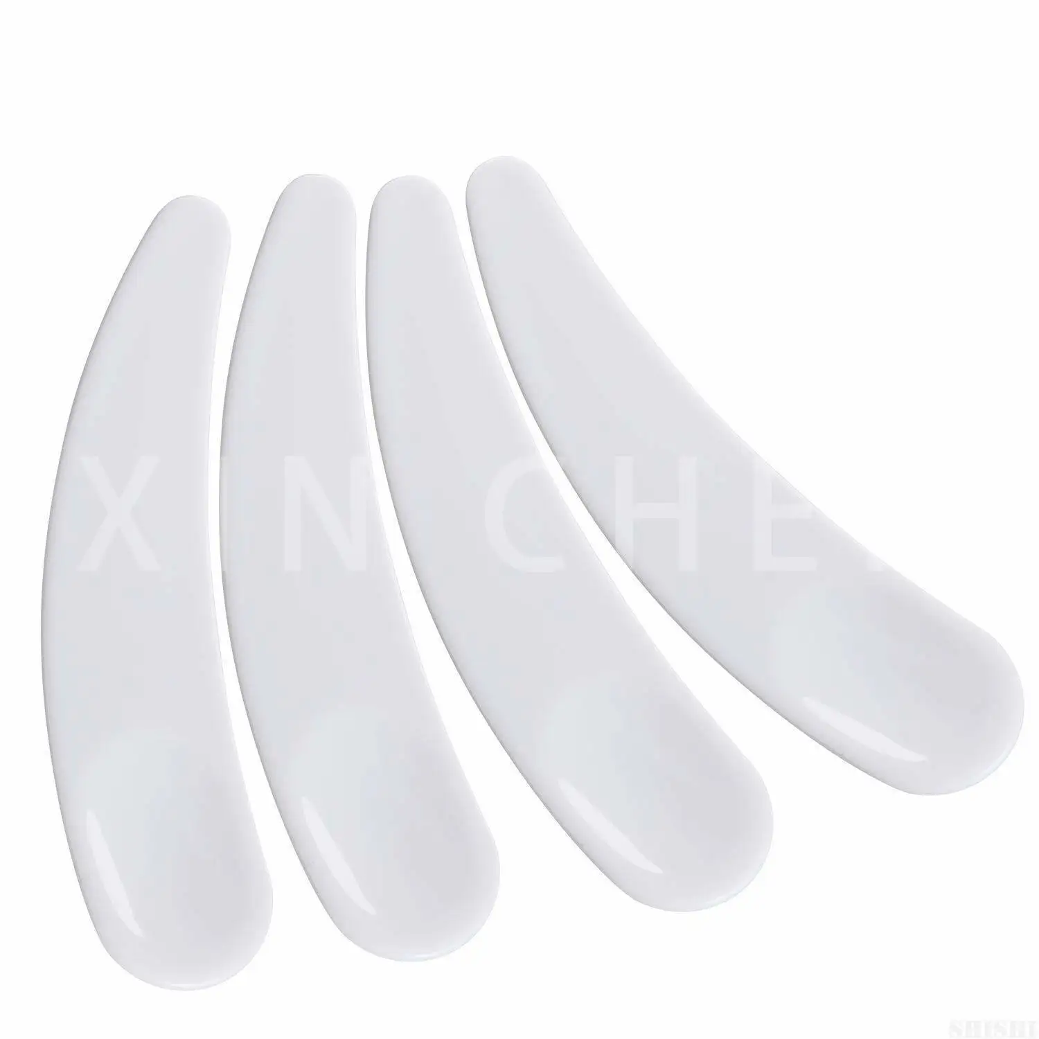 Mini cosmetic spatula 50Pcs mini cosmetic spatula disposable curved scoop makeup mask cream spoon eye cream stick make up face beauty tool kits