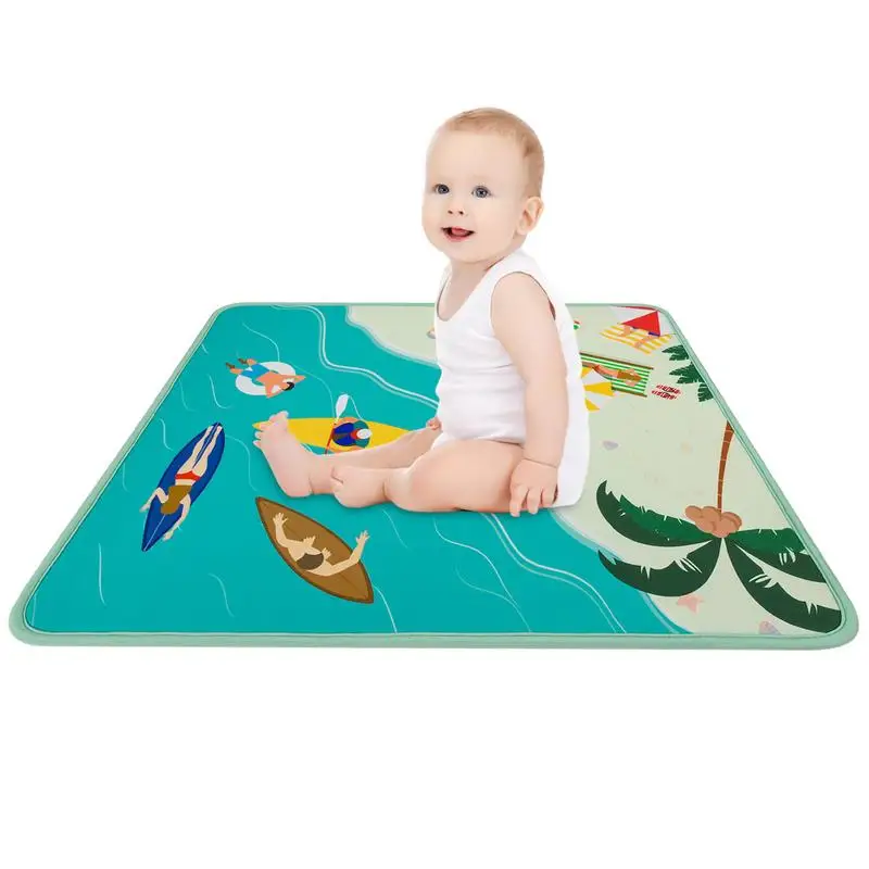 

Waterproof Beach Blanket 53x42cm Folding Lightweight Camping Mat Outdoor Sand Beach Mat Portable Picnic Beach Mat