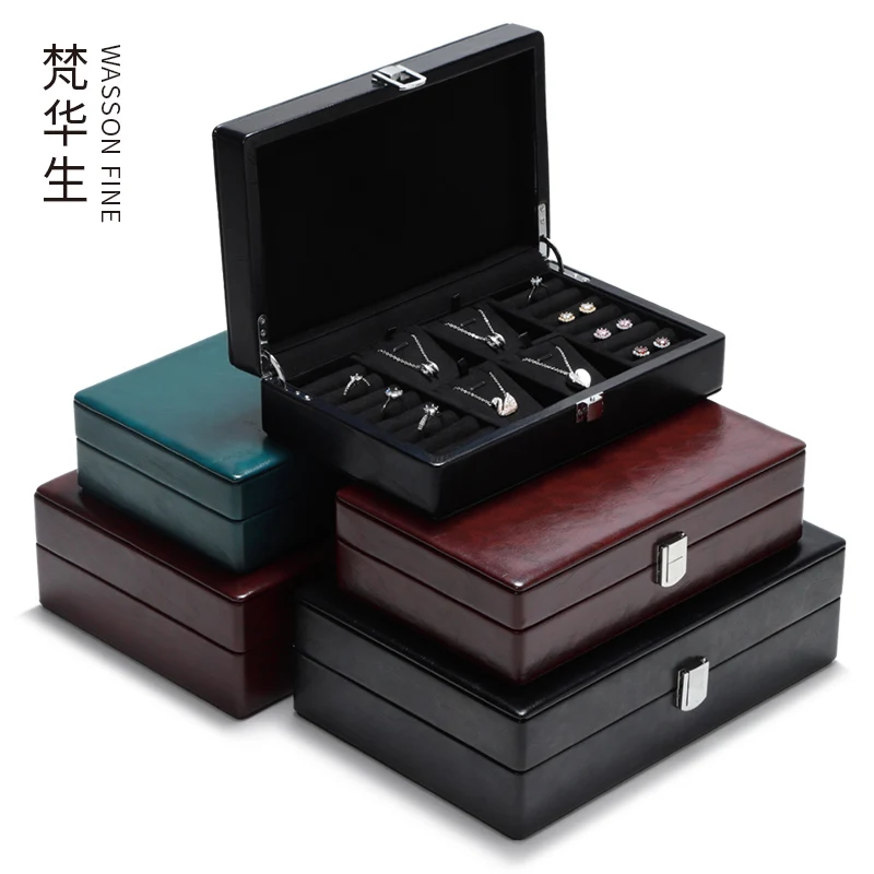 

New Jewelry Storage Box Ring Necklace Pendant Ear Studs Pearl Treasure Box High end High Capacity Jewelry Gift Box