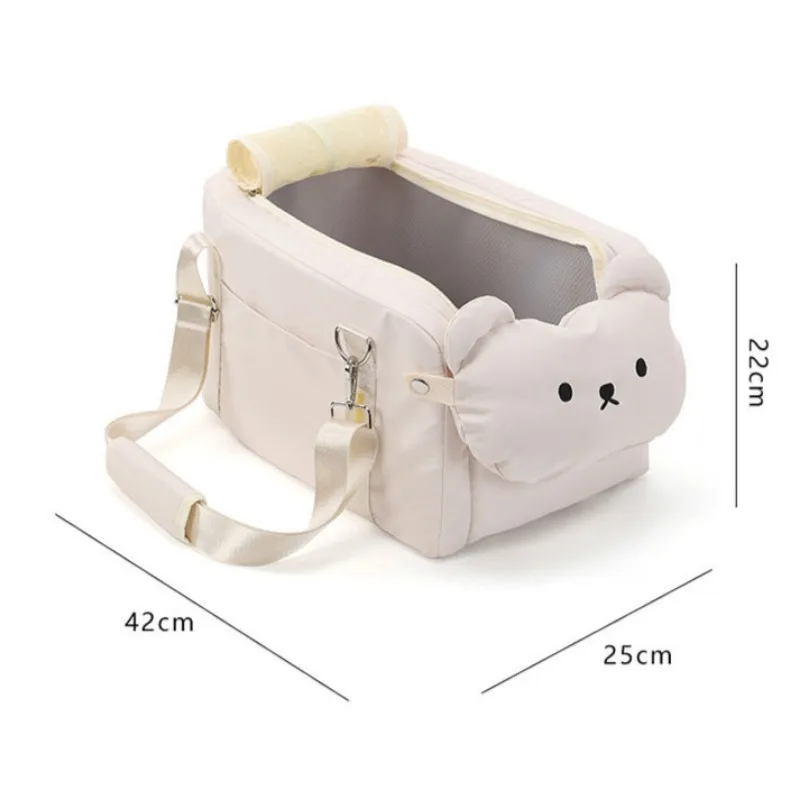 Dog Car Seat Dog Booster Car Seat Cat Carrier Bag Central Carrier for Small Dogs Cats Safety Travel Bag Accessories