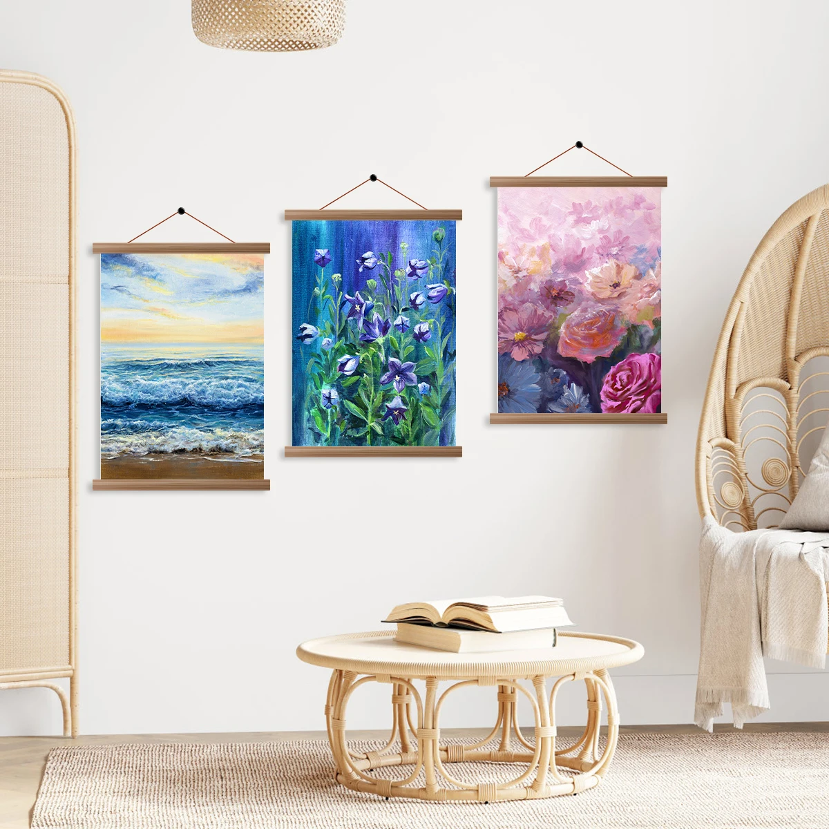 Magnetic DIY Frame Wood Poster Frames Poster Hanger Frames Canvas Print Wall Art Recyclable Magnetic Photo Frame Home Decor photo frame wood canvas frame wood photo frame wood frame wood picture frame art frames 4Pcs
