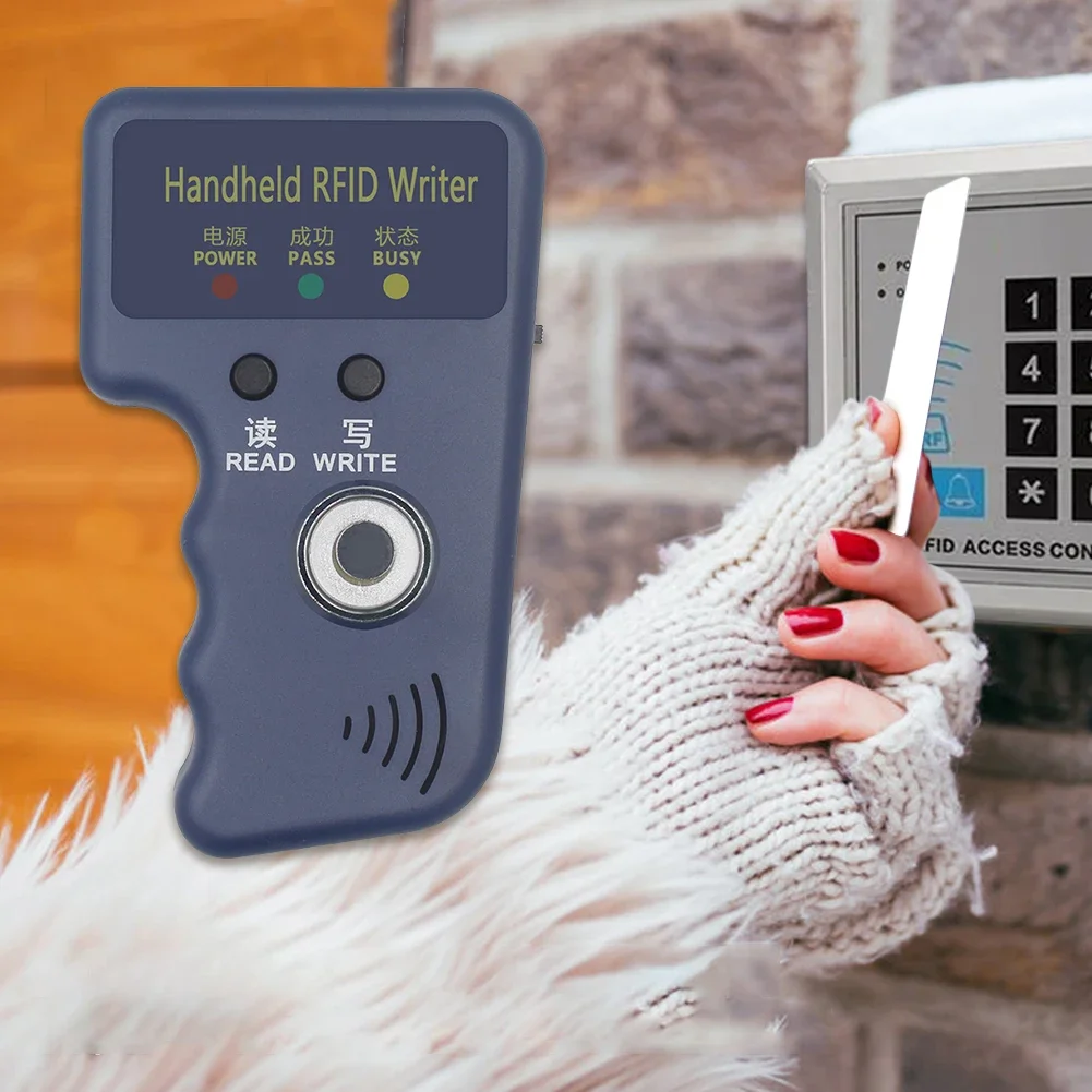 RW1990 125kHz TM Copier Handheld RFID Duplicator Reader for T5577 EM4305 CET5200 TM Chip Cards Handheld Keys Tag Card Copier