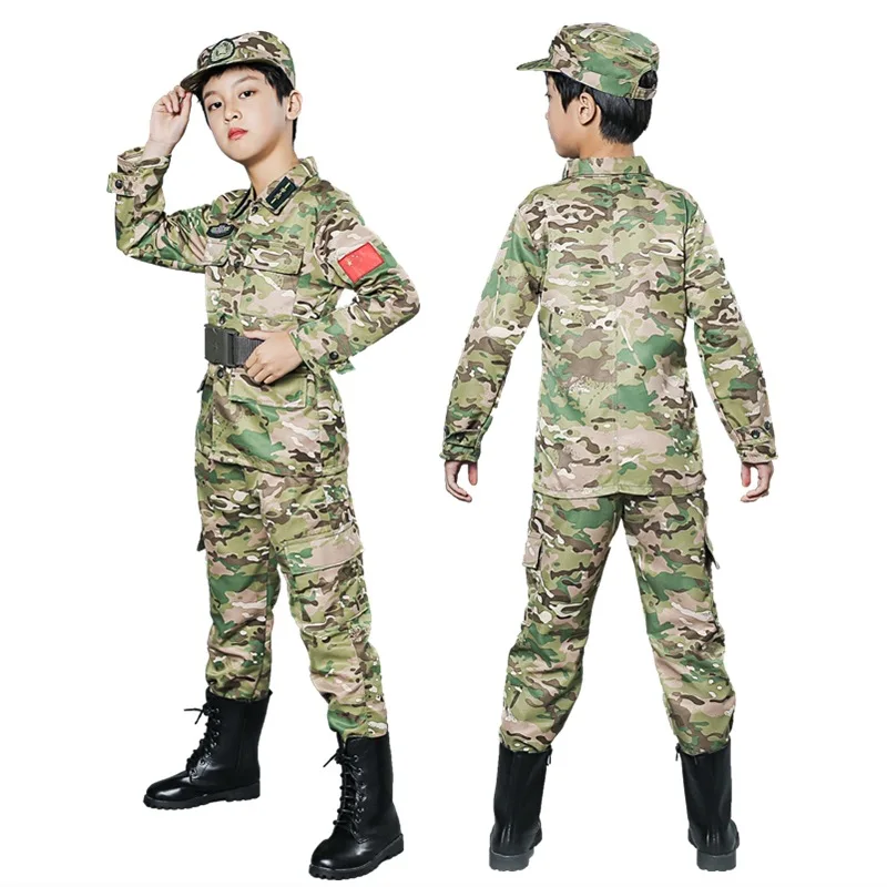 Camo Trooper Soldier Army Costume Outfit for Kids, Halloween Dress Up, Role-Playing, and Carnival Cosplay Toy Accessory Set