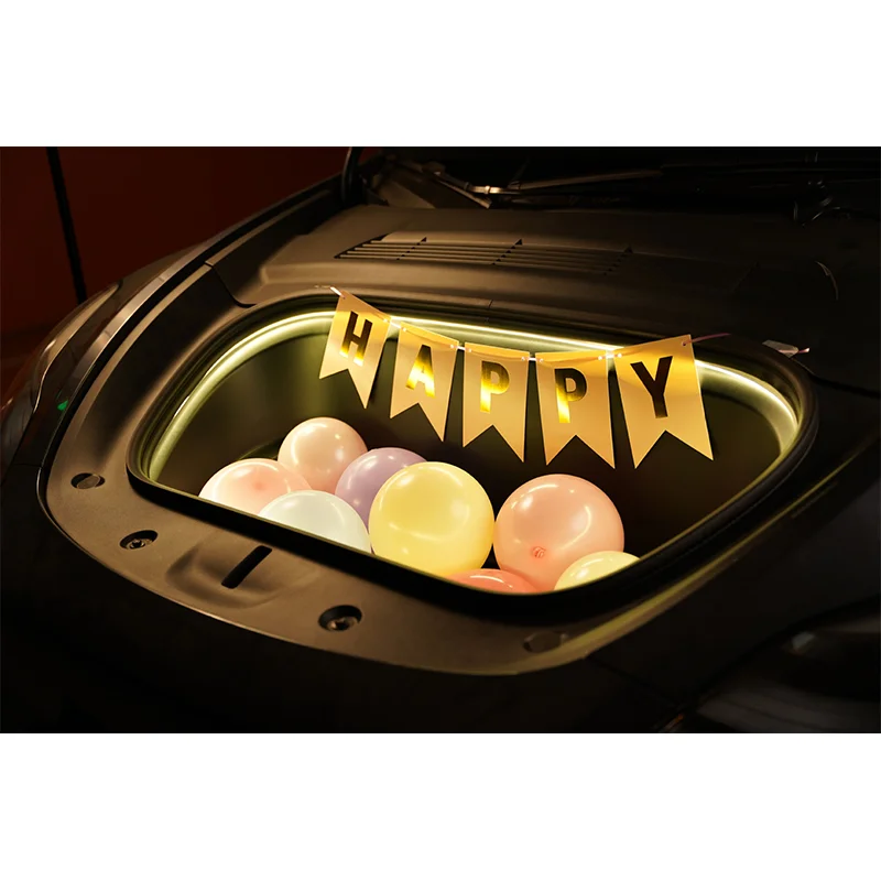 Suitable for Tesla Model 3 Y Storage box lighting strip Car front luggage compartment atmosphere lights Tesla Lamp