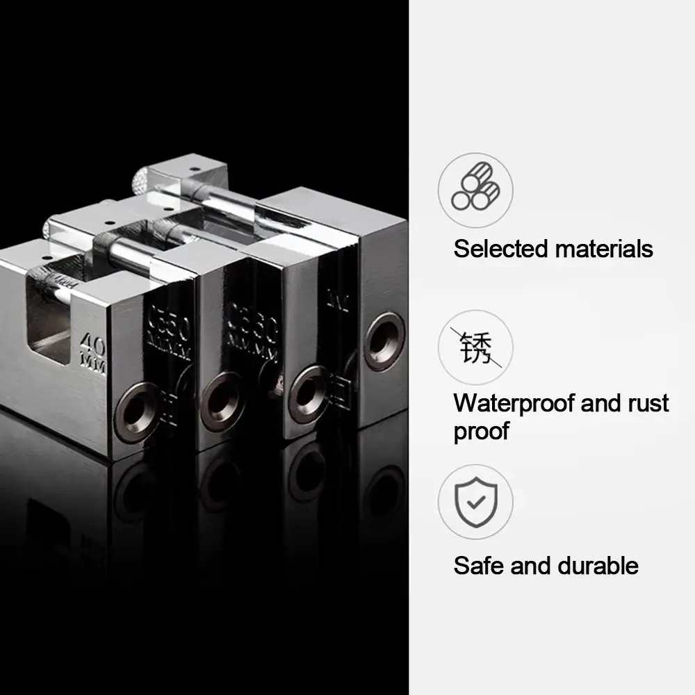 Useful Stainless Steel Anti-theft Lock With Keys Durable Heavy Duty Padlocks Anti-cut Long Shackle Lockpick Set Gate Locks