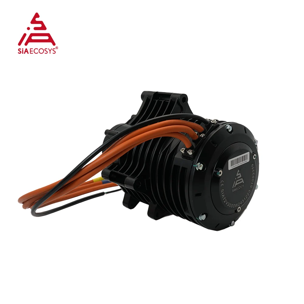 Mid Drive Motor with gearbox QS138 3000W 5500W V3 70H 72V 100kmph For Electric Motorcycle New Upgrade