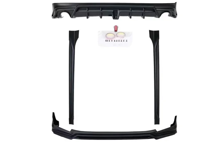 For Honda Civic Sedan 11th 2022 2023 2024 ABS Bumper Front Lip Rear Trunk Diffuser Spoiler Side Skirt Body Kit