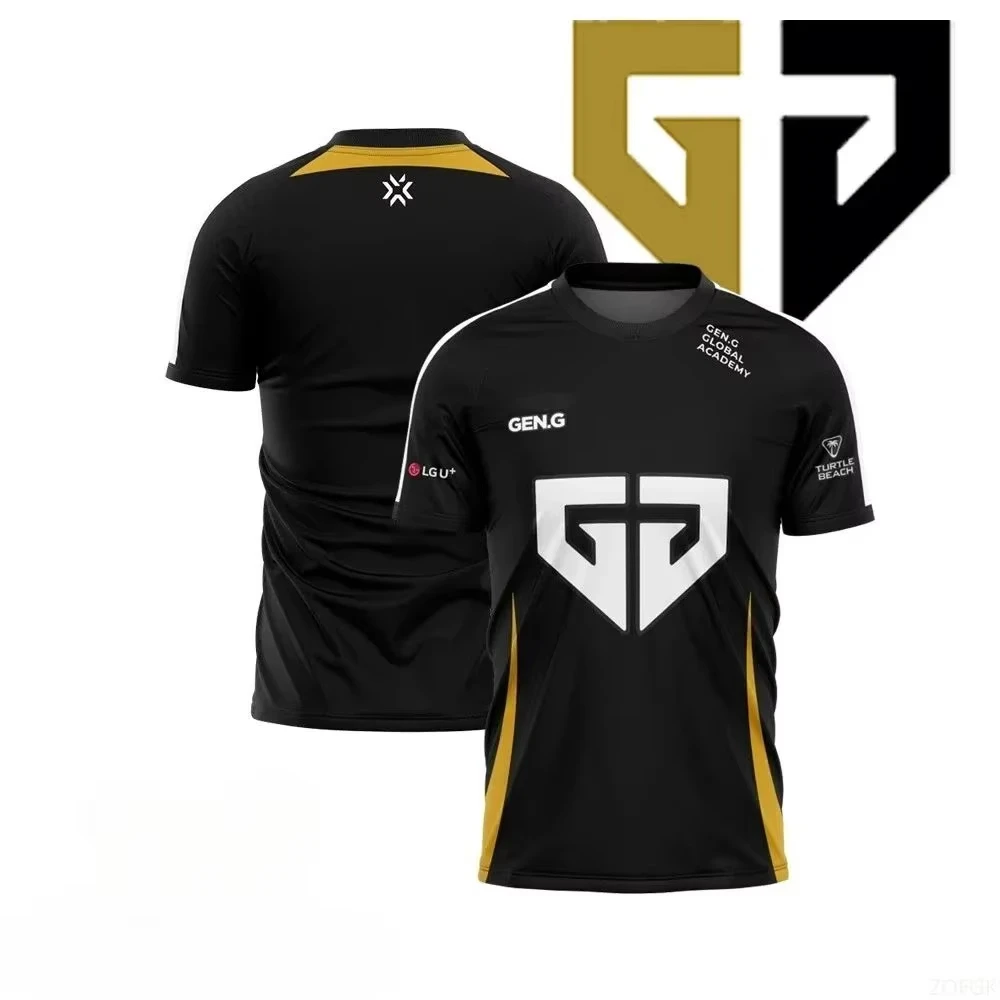 New GEN G E-Sports Culb Support Jersey Valorant Games 남성 티셔츠 스포츠 대회 훈련 통기성 유니섹스 탑 패밀리 키즈 티