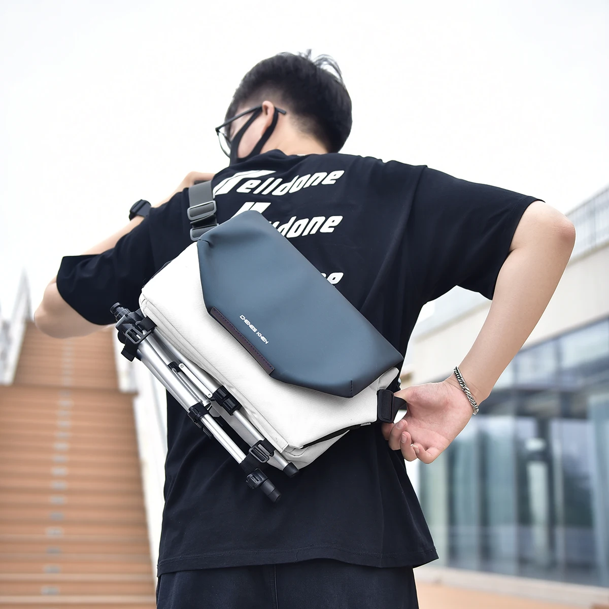 Men's Stylish Crossbody Bag, Water-resistant Casual Shoulder Bag, Multi-functional EDC Sling Bag
