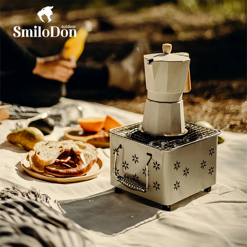 

SmiloDon Mini Portable Alcohol Stove Burner Outdoor Ultralight Camping Cooking Charcoa Stove Outdoor Camping Tourist Burner