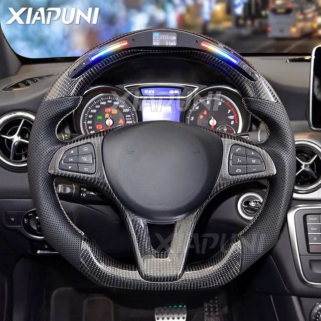 Carbon Fiber LED Steering Wheel for Benz Models CLS, CLA, GLE, GLS, GLA, and GLC (2014-2019) - Customized Sport Wheel - - Racext 1