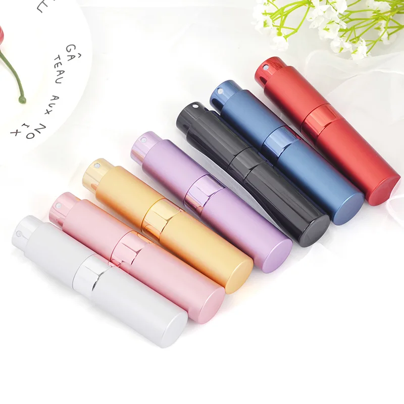 8ml Metal Aluminum Perfume Bottle 1PCS+2 Accessories With 1 Spray Bottle 1 Funnel Dispenser Divine