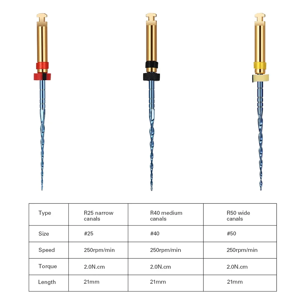 Dental Reciprocating Blue Heat Activation Files Reciprocation Endo NITI File Dental One Files Dentistry Endodontic Instrument 2