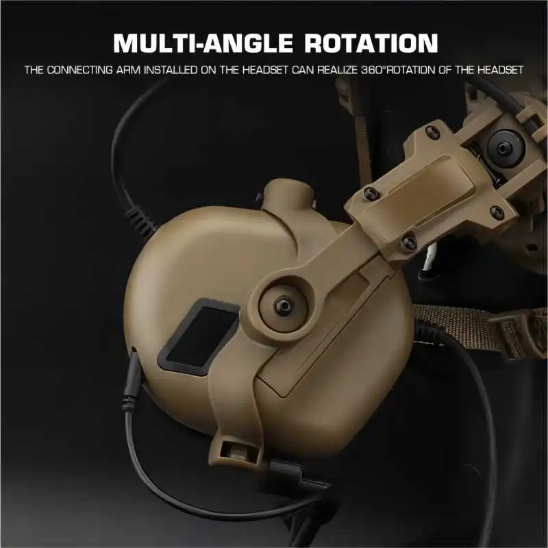 OPS CORE-ARC/Wendy M-LOK Fast Helmet Rail Mount Adapter Tactical Headset Accessories Airsoft Shooting Headphone Bracket