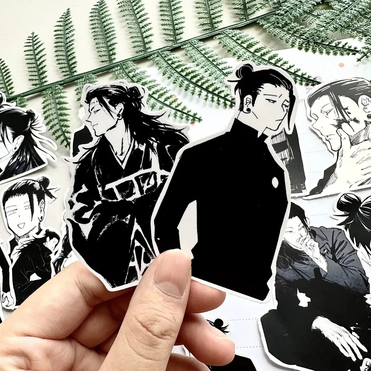 Zhou Shu Hui Zhan Anime Sticker Geto Suguru Gojo Satoru Black White Manga Style Stickers Phone IPad Case Cute Decor Friend Gift transfer sticker